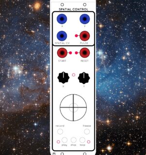 I’m gonna make work of this after receiving several requests. Joystick with 4 outputs. X, Y and a calculated mix of X and Y .A pulse is send out after the end of a recorded sequence and/or touching the joystick . The recorded sequence kan be slowed down when moving the joystick to the left or speed up when moving to the right. The sequence can also be frozen in time.