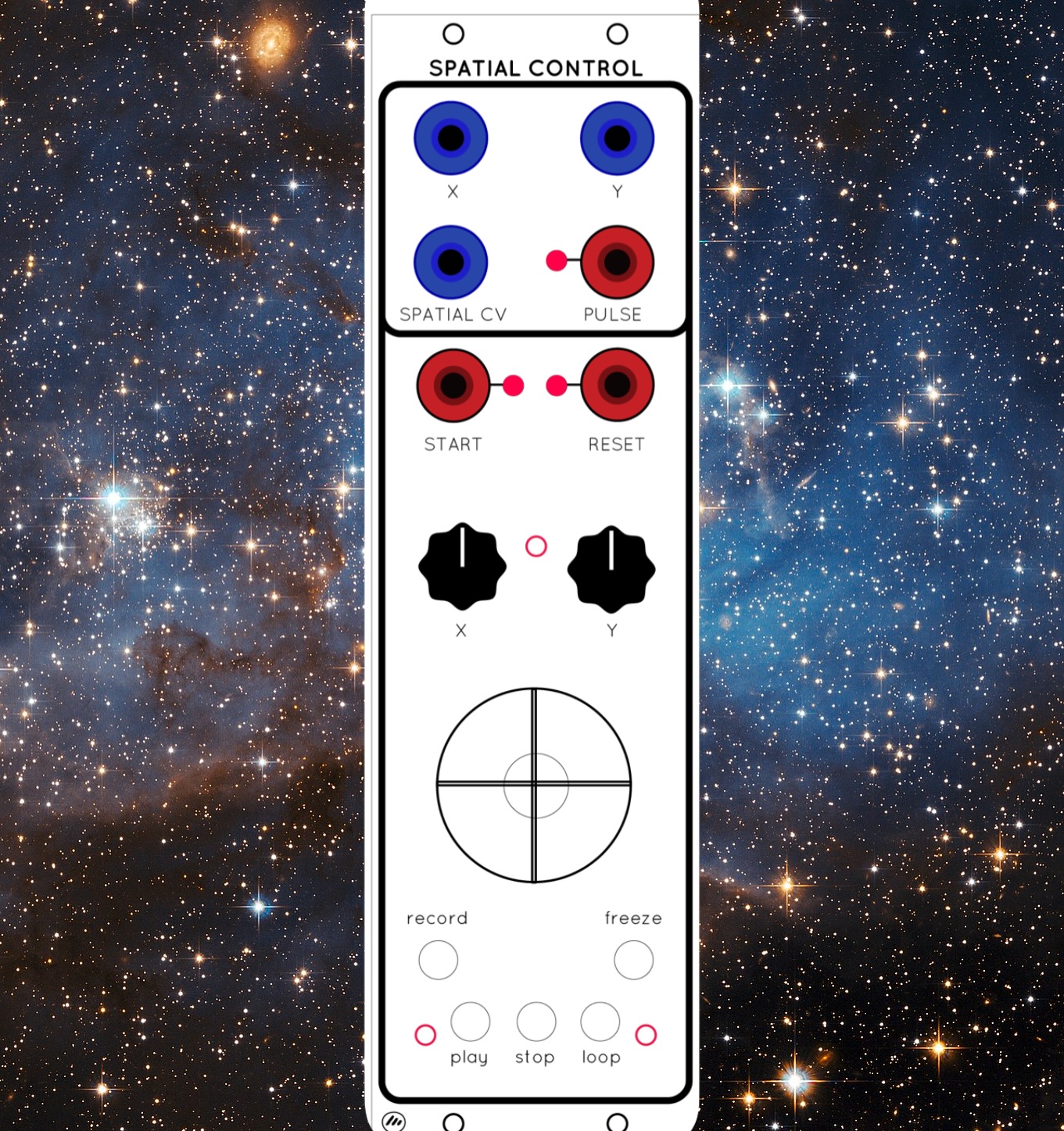 I’m gonna make work of this after receiving several requests. Joystick with 4 outputs. X, Y and a calculated mix of X and Y .A pulse is send out after the end of a recorded sequence and/or touching the joystick . The recorded sequence kan be slowed down when moving the joystick to the left or speed up when moving to the right. The sequence can also be frozen in time.