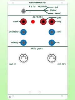 Custom midi interface for Buchla 100 system