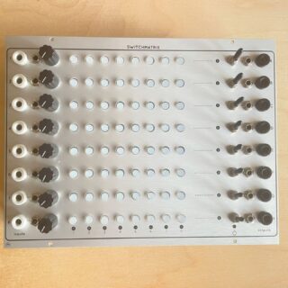 The cleanest way to route your sound.
A compact, all-analogue matrix for audio and CV, Switchmatrix delivers true summing with zero noise, zero delay, and zero compromise. Replace patch-cable chaos with a streamlined, intuitive panel that keeps your setup fast, clear, and creative.
From modular synths to studios, Switchmatrix handles it all — multitrack routing, effects chains, headphone mixes, and more — seamlessly bridging DAWs, mixers, outboard gear, and your synths.
AVailable now in the web shop